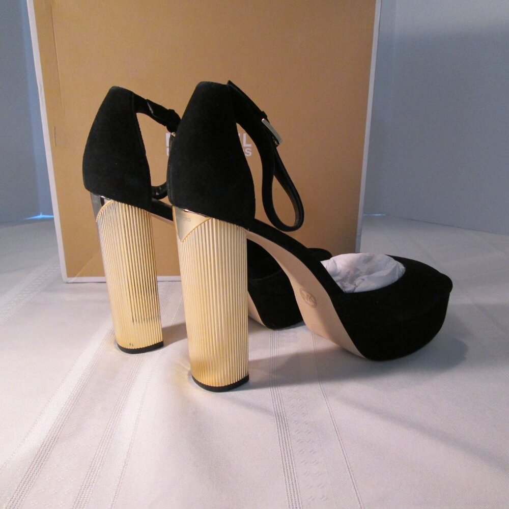 Michael Kors Paloma Metallic Block-Heel Sandals Sz 11M NIB - Picture 5 of 14